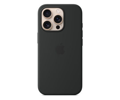 Etui do telefonów APPLE Silikonowe etui MagSafe do iPhone 16 Pro czarny
